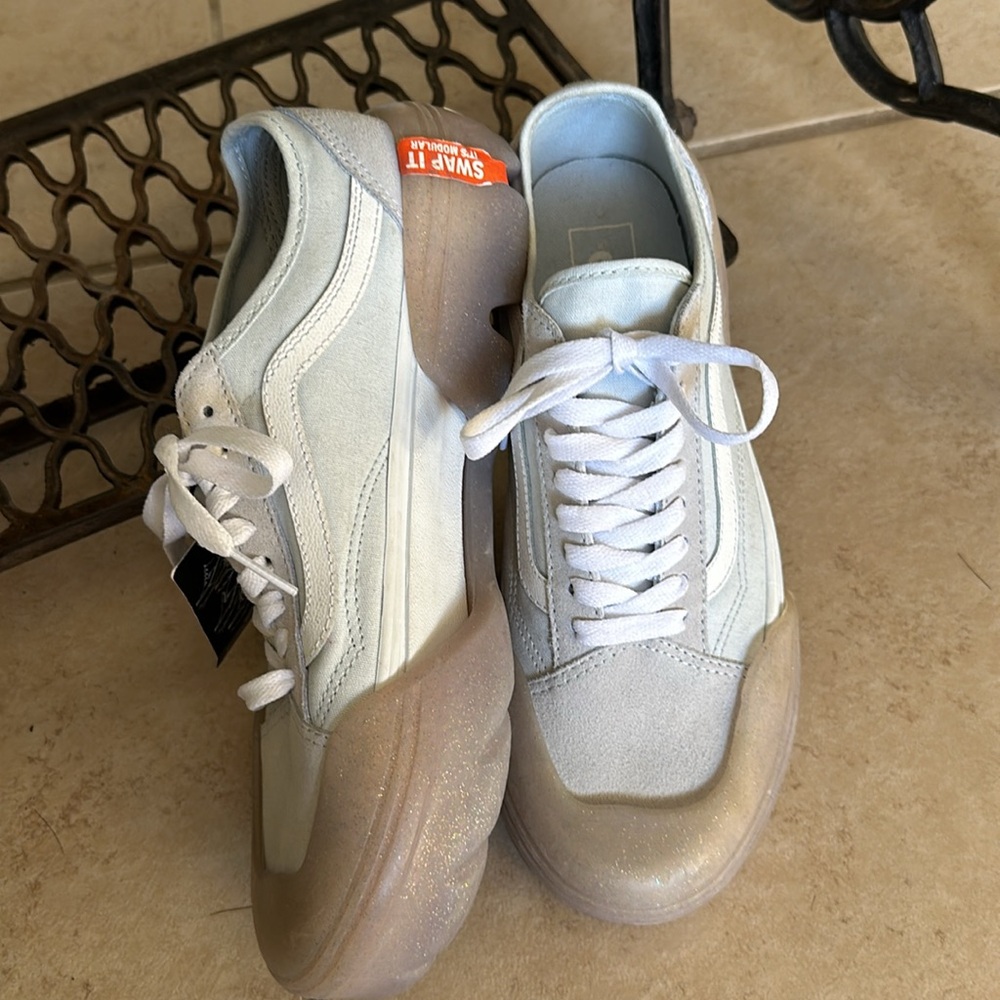 Vans Jelly Glitter Old Skool Tapered Modular Shoes for Men Size 8.5 New